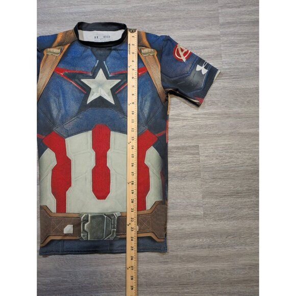 Under Armour Men's Medium Captain America Age Of Ultron Compression Shirt Rare - Picture 9 of 9